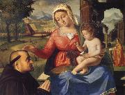 Andrea Previtali The Virgin and Child with a Donor oil painting on canvas